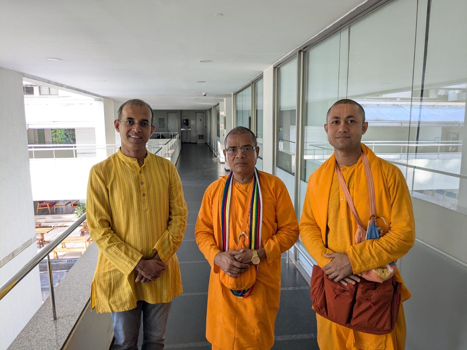 Our temple devotee with visiting preachers who travel the world spreading Krishna consciousness